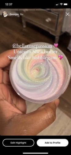 Customer photo review of Unicorn Whipped Shea Butter