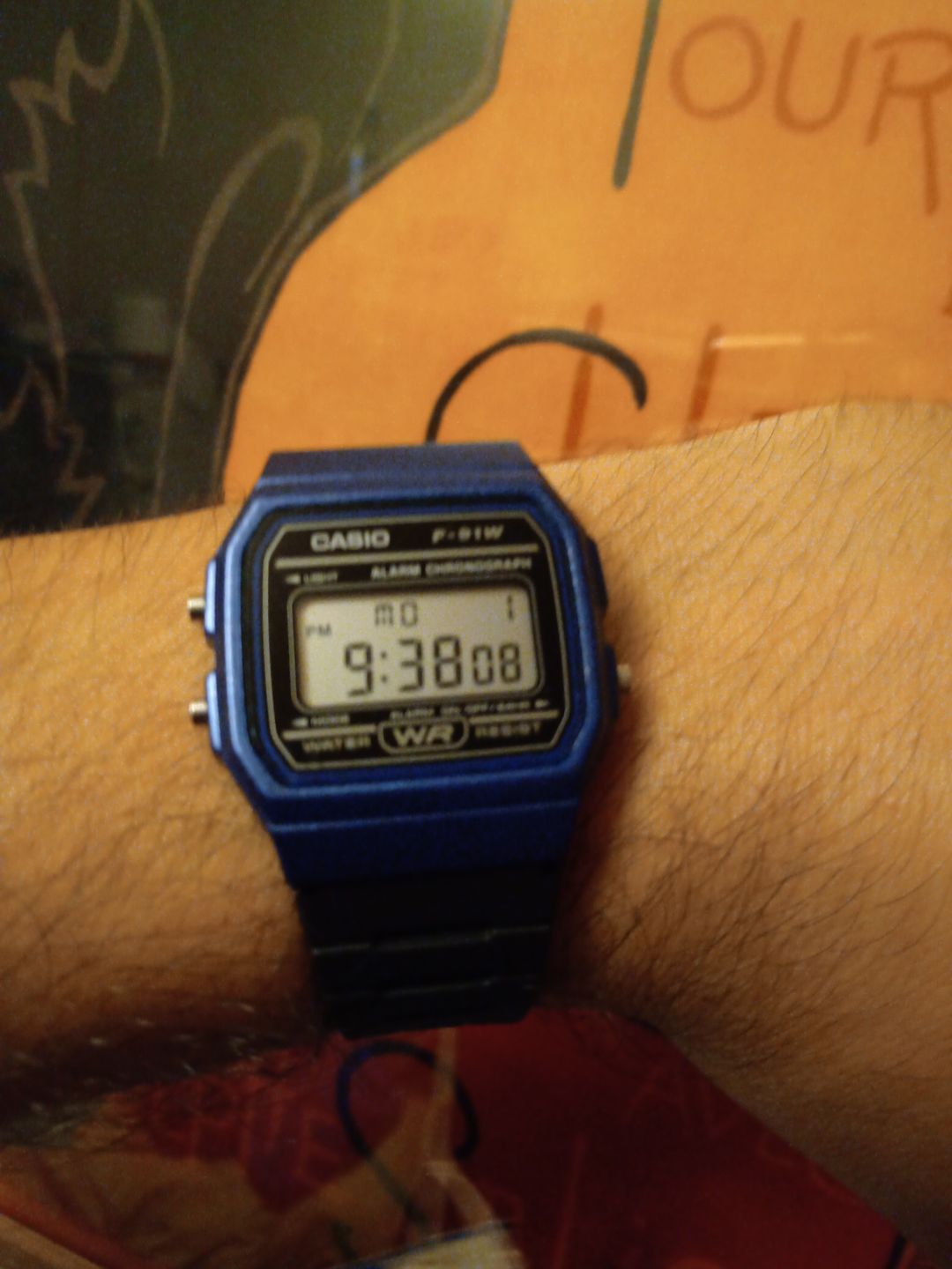 Customer photo review of Reloj Casio Vintage F-91WM-2ADF Azul/Negro