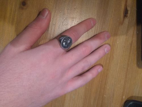 Customer photo review of SACRED FIRE HEART RING