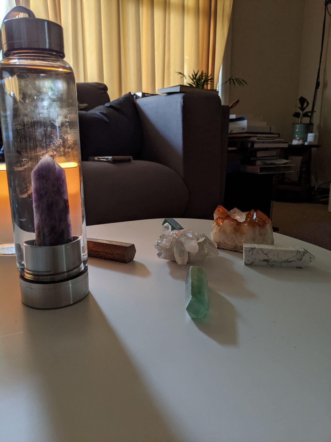 Customer photo review of Crystal Wand Water Bottle + Protective Sleeve (Stainless Steel)