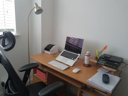 Customer photo review of Laptop Stand | Aluminium, Portable & Foldable