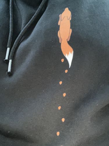 Customer photo review of FUCHS SPUR VERTIKAL - Bio Unisex Hoodie (PREMIUM)