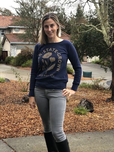 Customer photo review of Wild Poppies Navy Sweater