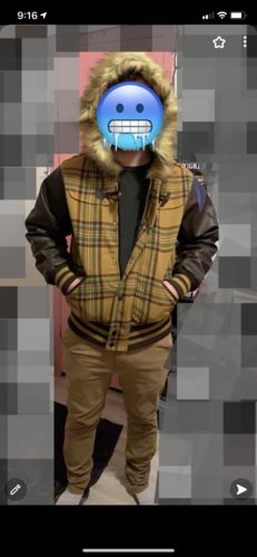 Customer photo review of WOOL JACKET W/FUR TRIMMED HOOD