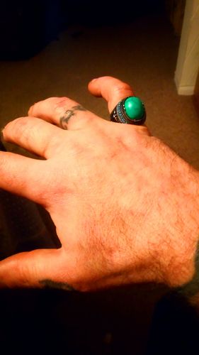 Customer photo review of GREEN STONE RING