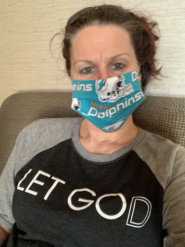 Customer photo review of Let Go and Let God Baseball Tee