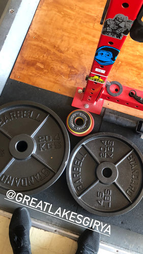 Customer photo review of 45lb    cast iron plates - pair