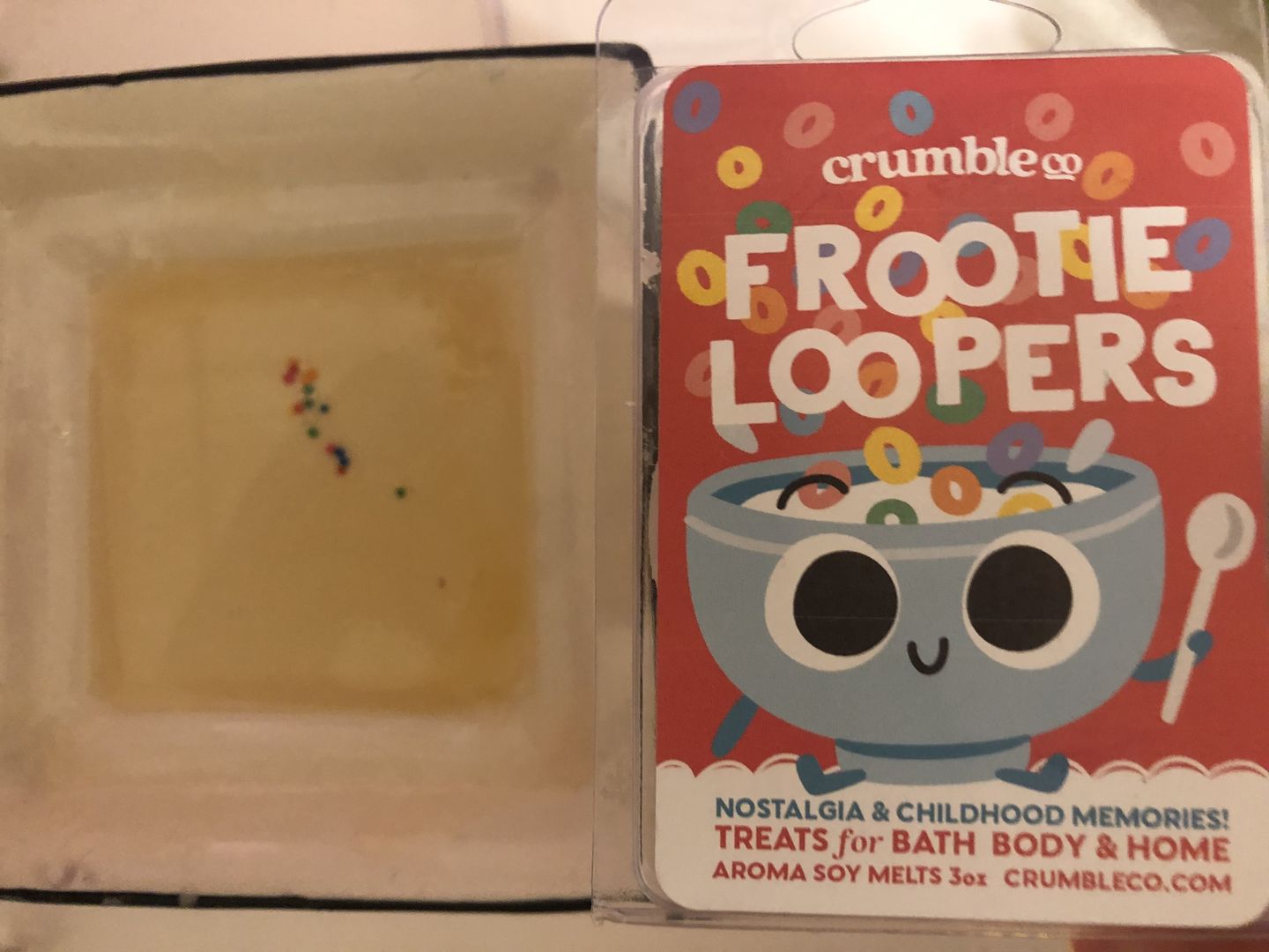 Customer photo review of Frootie Loopers Wax Melts