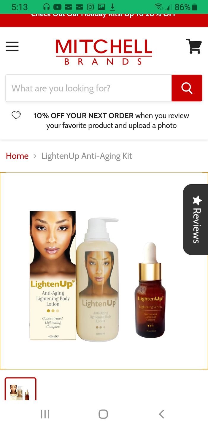 Customer photo review of LightenUp Anti-Aging Kit