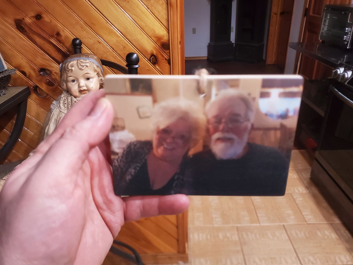Customer photo review of 3.5 x 5 Wooden Ornament