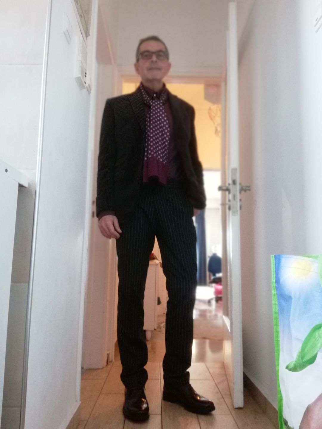 Customer photo review of Vintage Trousers - Pinstripe