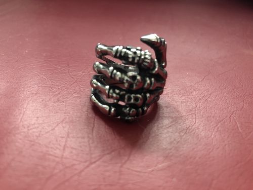 Customer photo review of DEATH TOUCH BONE RING