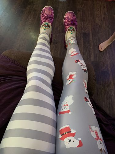 Customer photo review of Christmas Polar Bears Leggings