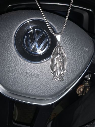 Customer photo review of VIRGIN MARY FIGURE NECKLACE