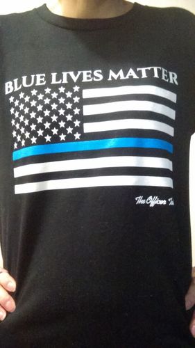 Customer photo review of Blue Lives Matter Long Sleeve