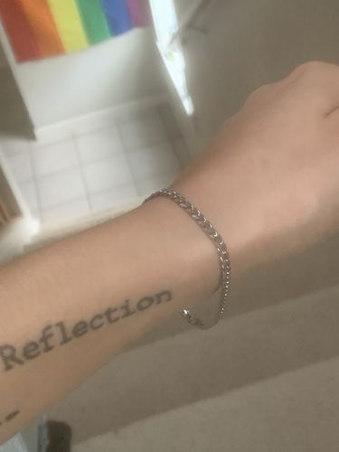 Customer photo review of mini “industrial” bracelet