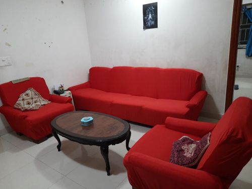 Customer photo review of Sofa Cover Maker's-Solid Sofa Cover's