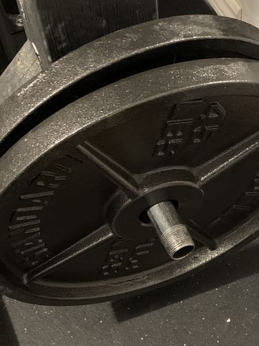 Customer photo review of 45lb cast iron plates - pair