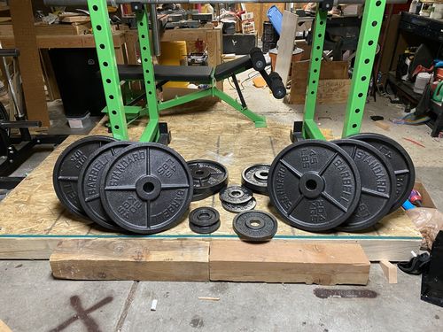 Customer photo review of 335lb Cast Iron Plate Set (shipping included)