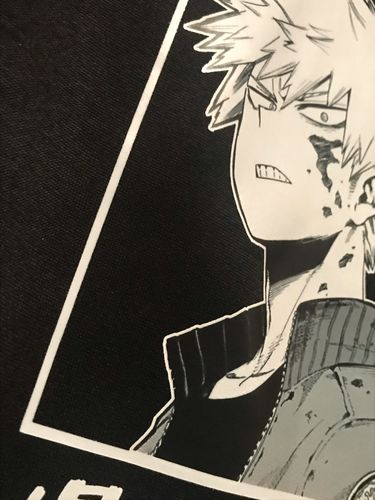 Customer photo review of Harajuku Style My Hero Academia Bakugou Hoodie