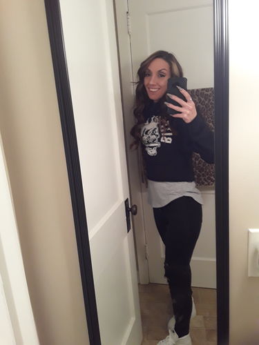 Customer photo review of 140 - Bullet Hoodie Back Less Crop Top