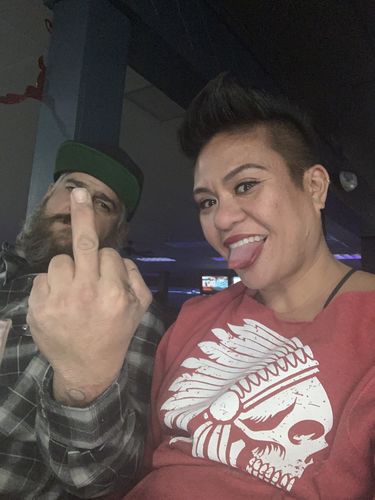 Customer photo review of 153 - Regret Wide Neck Hoodie