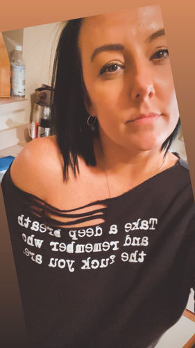 Customer photo review of #Breath Wide Neck Hoodie - 011