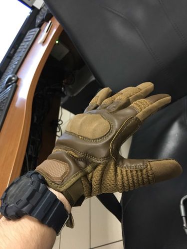 Customer photo review of Touch Screen Hard Knuckle Tactical Gloves  [Premium Shipping]