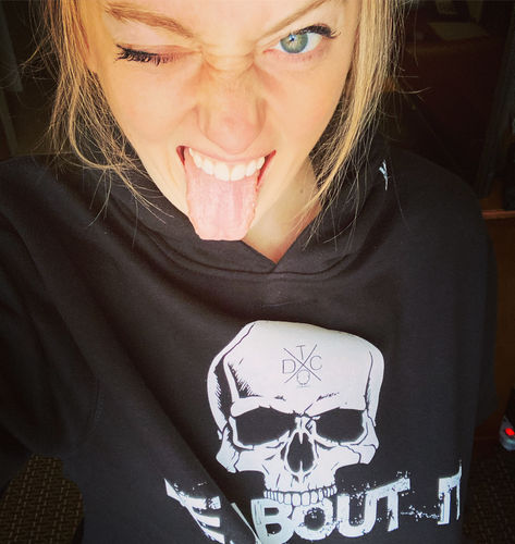 Customer photo review of 7- About It Crop Hoodie