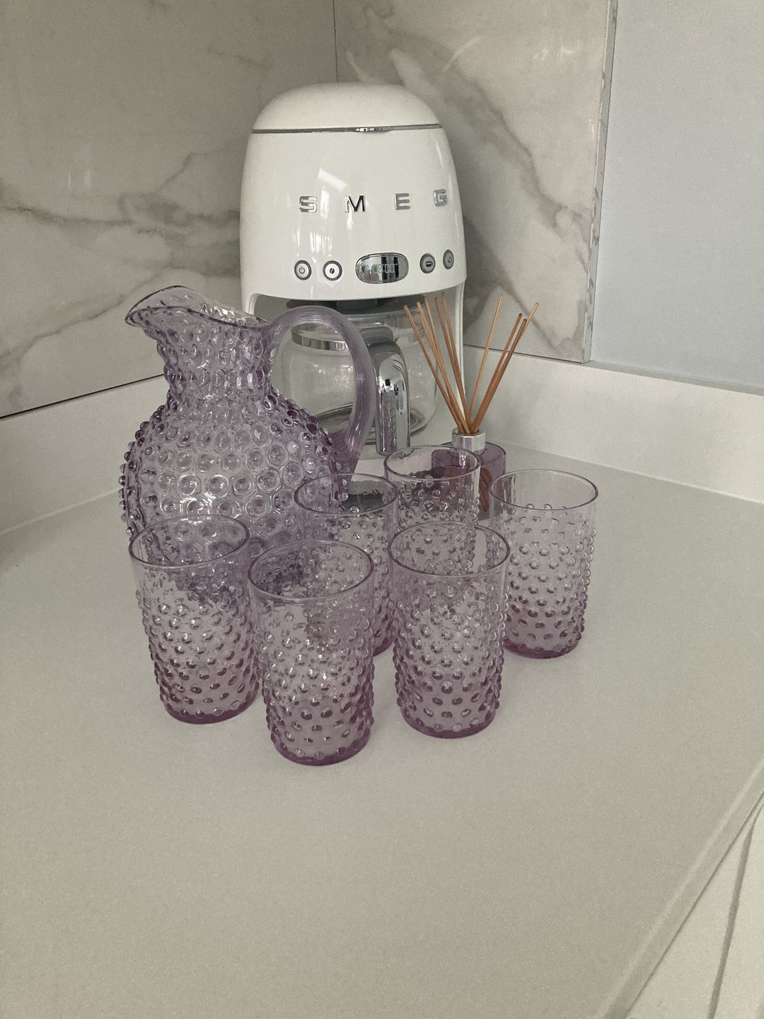 Customer photo review of Lilac Hobnail Jug
