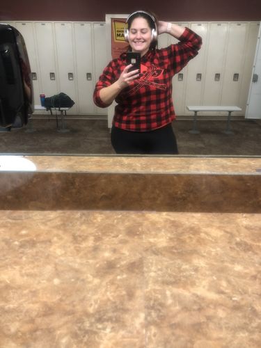 Customer photo review of #Mercy Lumber Crop Hoodie - 05