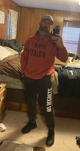 Customer photo review of #Regret Unisex Joggers - 034