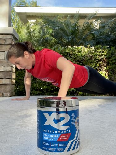 Customer photo review of X2 PERFORMANCE® Pre-Workout + Intra-Workout Powder - Power Punch