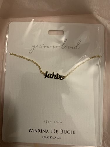 Customer photo review of Personalized Luxe Name Necklace