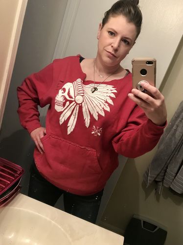 Customer photo review of 3 - Apache Wide Neck Hoodie