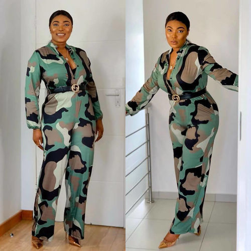 Customer photo review of Fashion Casual Camouflage Jumpsuit
