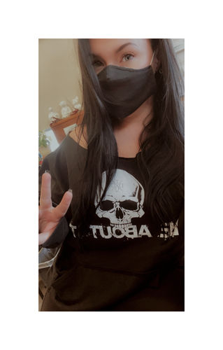 Customer photo review of 114 - About It Wide Neck Hoodie