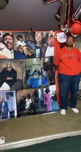 Customer photo review of PERSONALIZED PHOTO ALBUM BLANKET