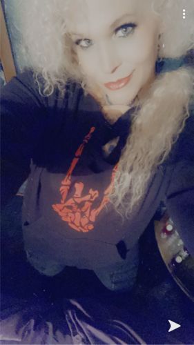 Customer photo review of 152 - Red Regret Wide Neck Hoodie