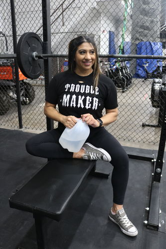 Customer photo review of 12 - Trouble Maker Crop Top