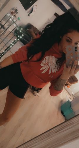 Customer photo review of 1- Apache Crop Hoodie