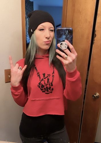 Customer photo review of #Regret Crop Hoodie - 010