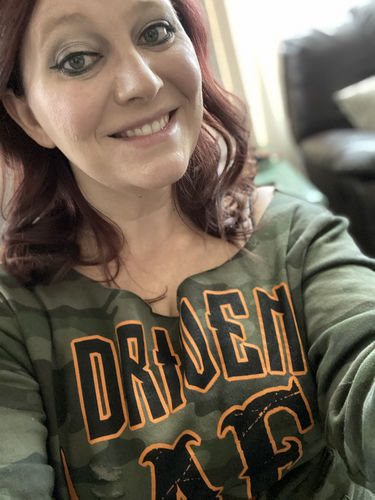 Customer photo review of #Driven AF Backless Wide Neck Hoodie - 020