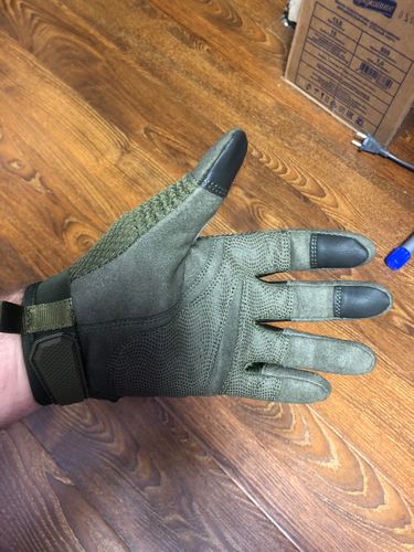 Customer photo review of Touch Screen Hard Knuckle Tactical Gloves  [Premium Shipping]
