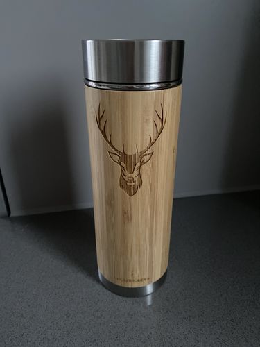 Customer photo review of Hirsch Kopf Bambus Thermoskanne (BD)