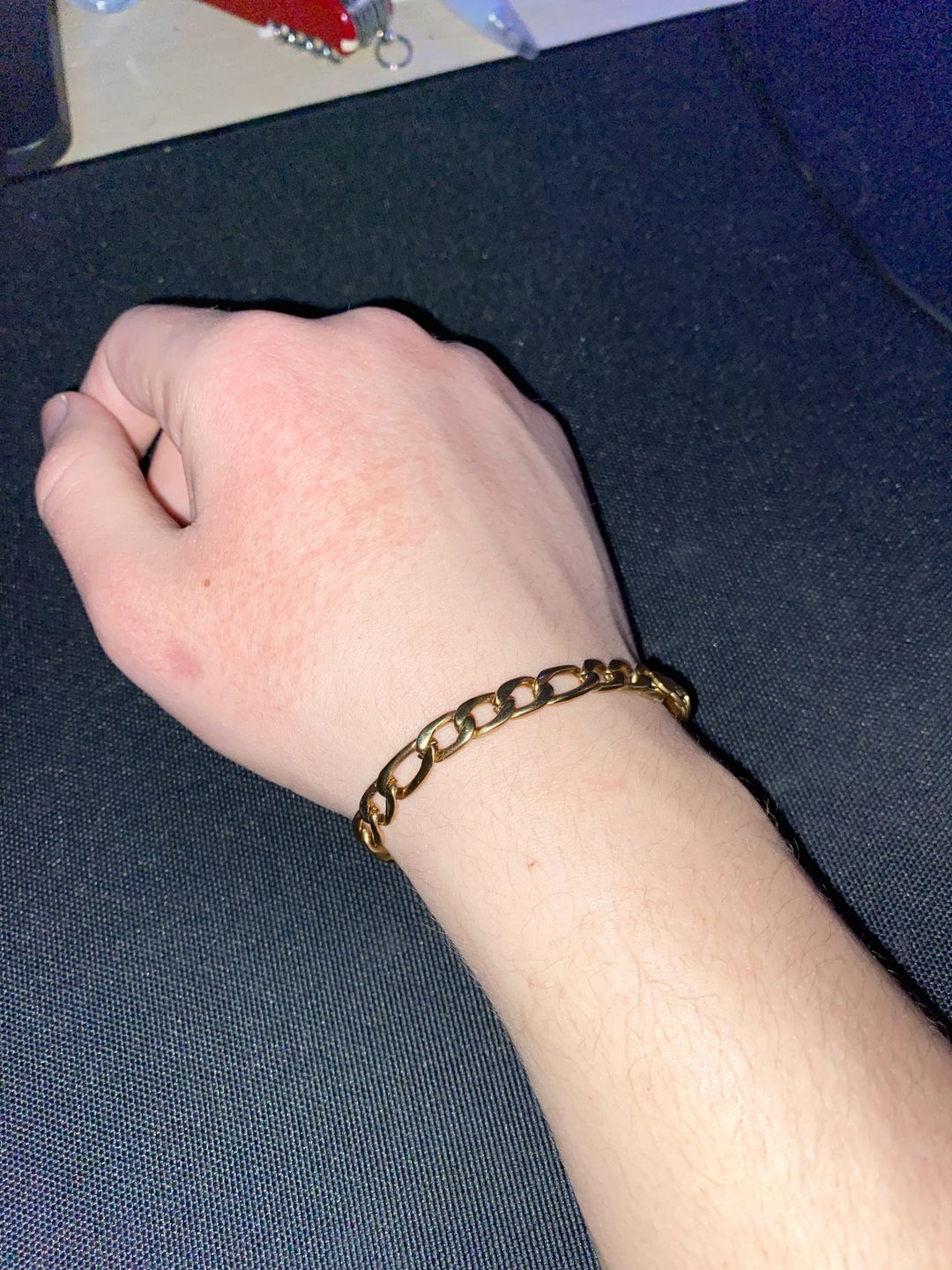 Customer photo review of 7mm Stainless Steel Figaro Link Bracelet