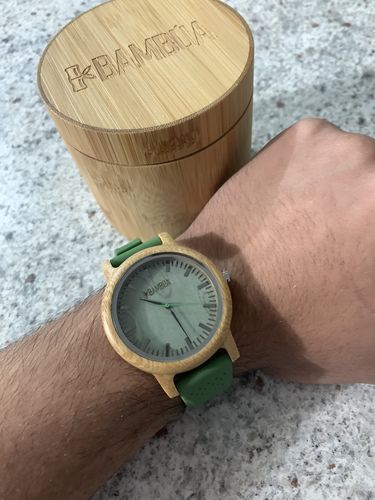 Customer photo review of Olive Green Watch