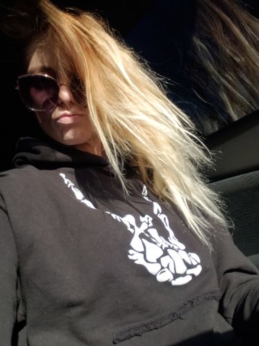 Customer photo review of 7- About It Crop Hoodie