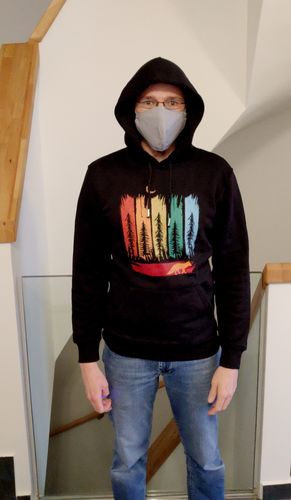 Customer photo review of FUCHS IM WALD BUNT - Bio Unisex Hoodie (PREMIUM)