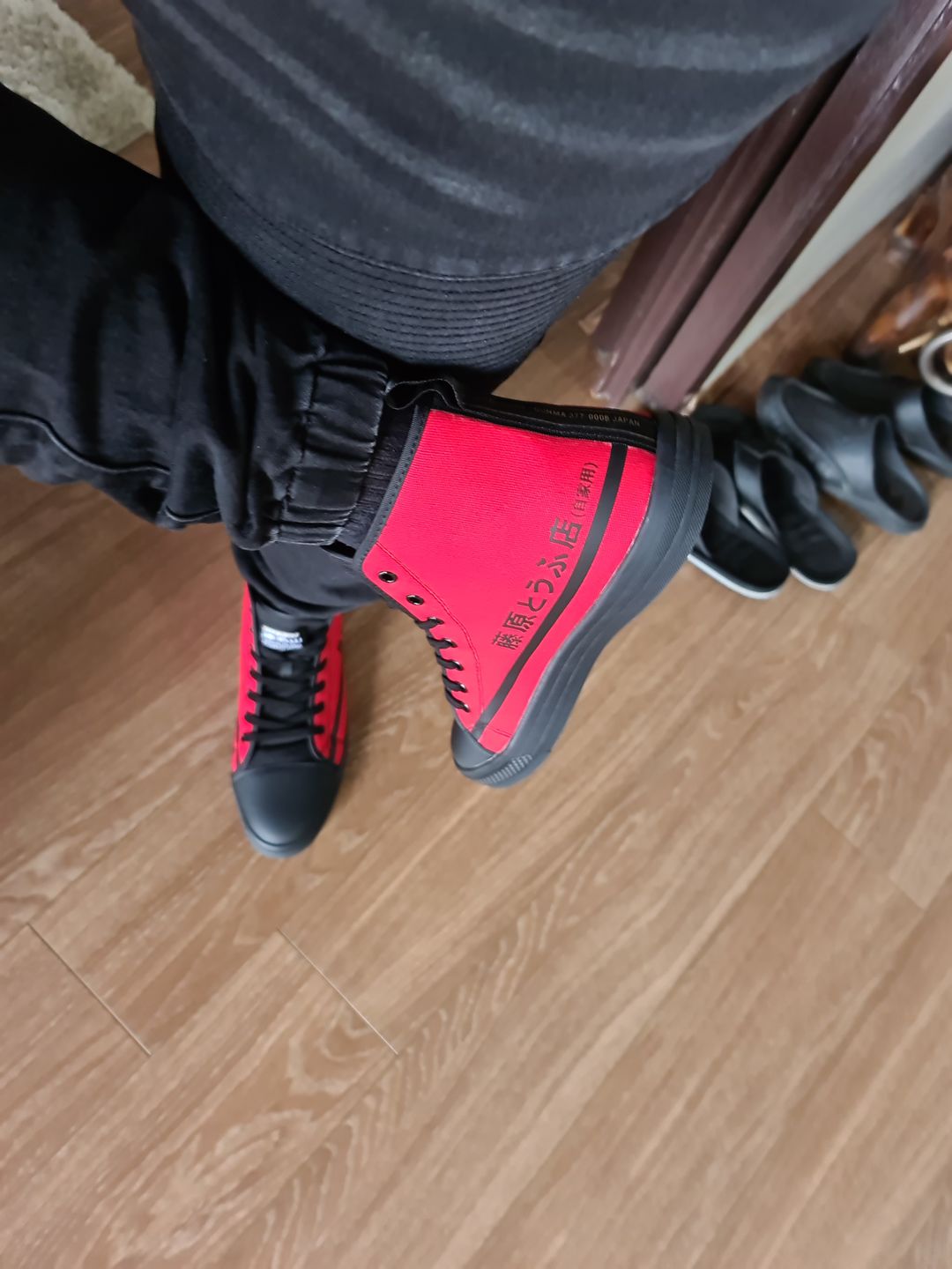 Customer photo review of HTXJPN Fuji2 Red Panda High Top Sneakers